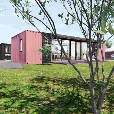 40-foot combination shipping container house